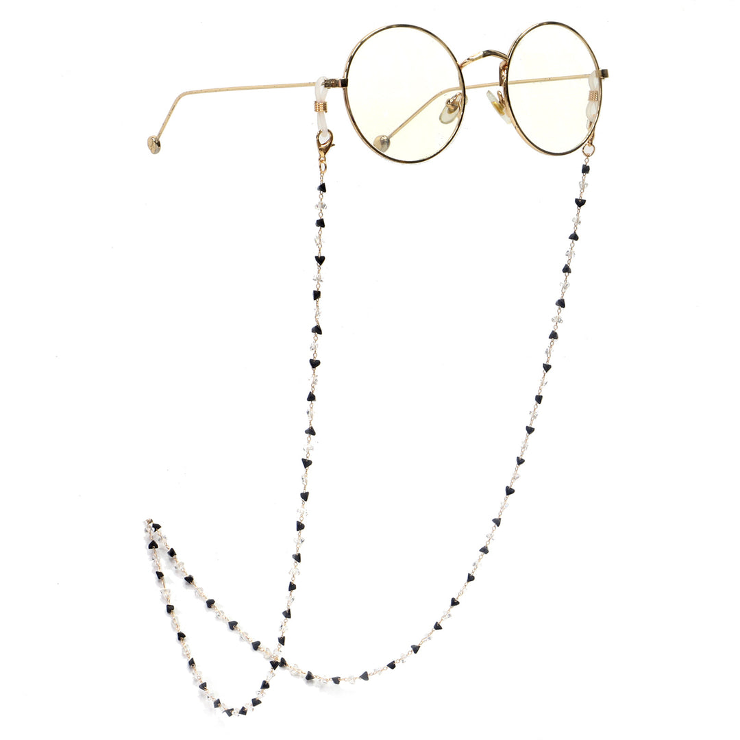 Fashionable Heart-Shaped Beaded Eyewear Chain Kalsten