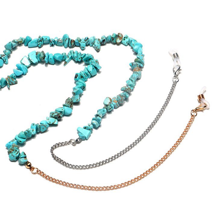 Stylish Eyewear Chain with Natural Stone Accents Kalsten
