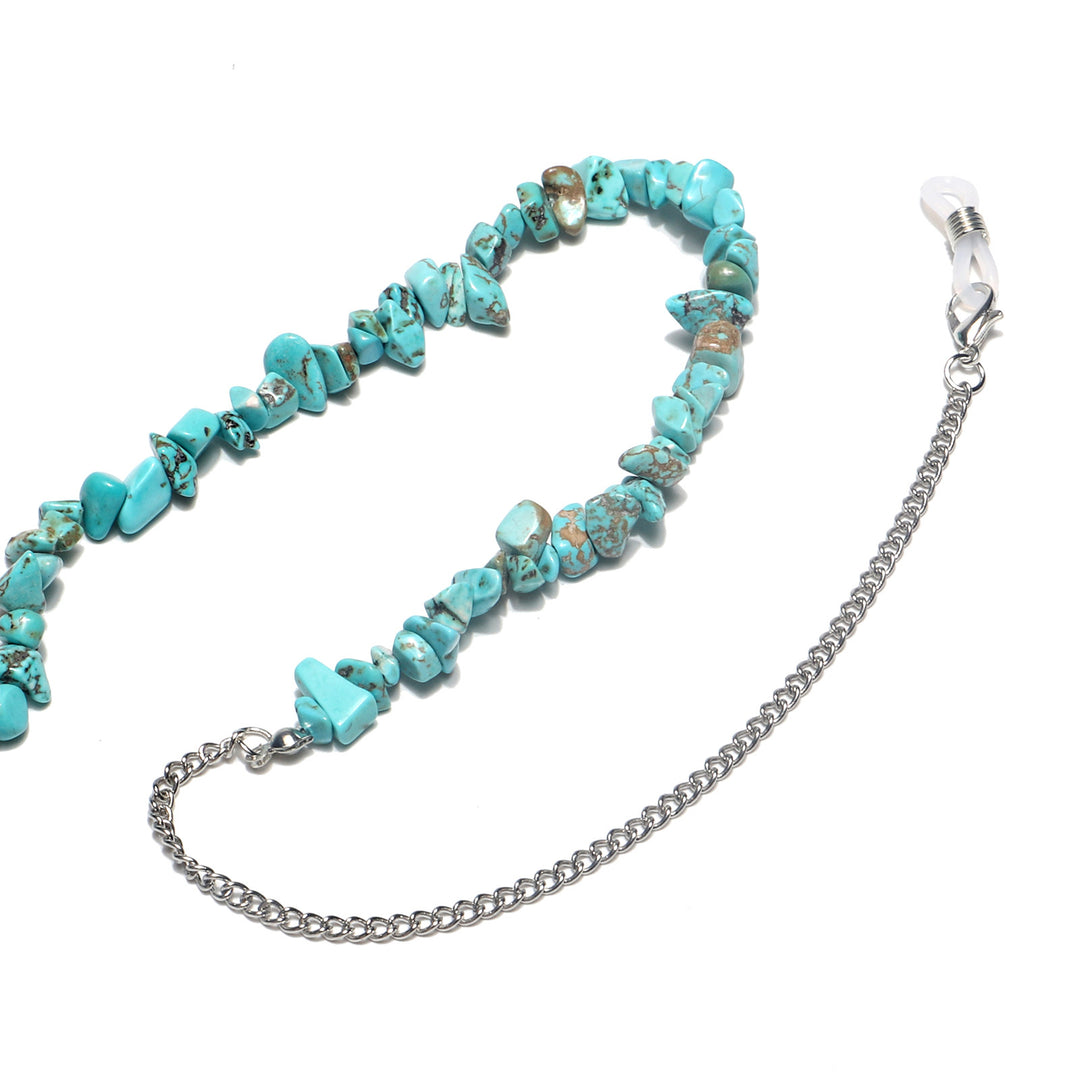 Stylish Eyewear Chain with Natural Stone Accents Kalsten