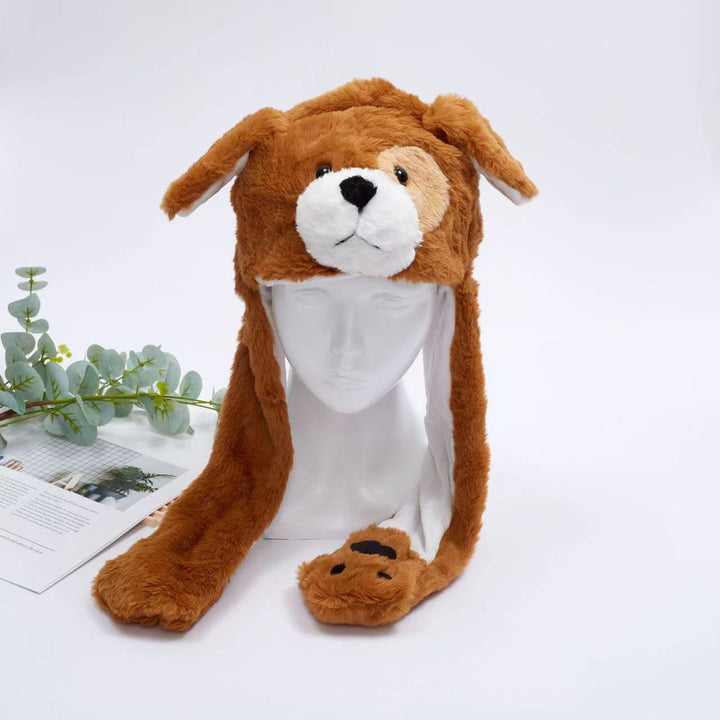 Kalsten 丨 Women's Cute Fluffy Plush Hat Movable Ears