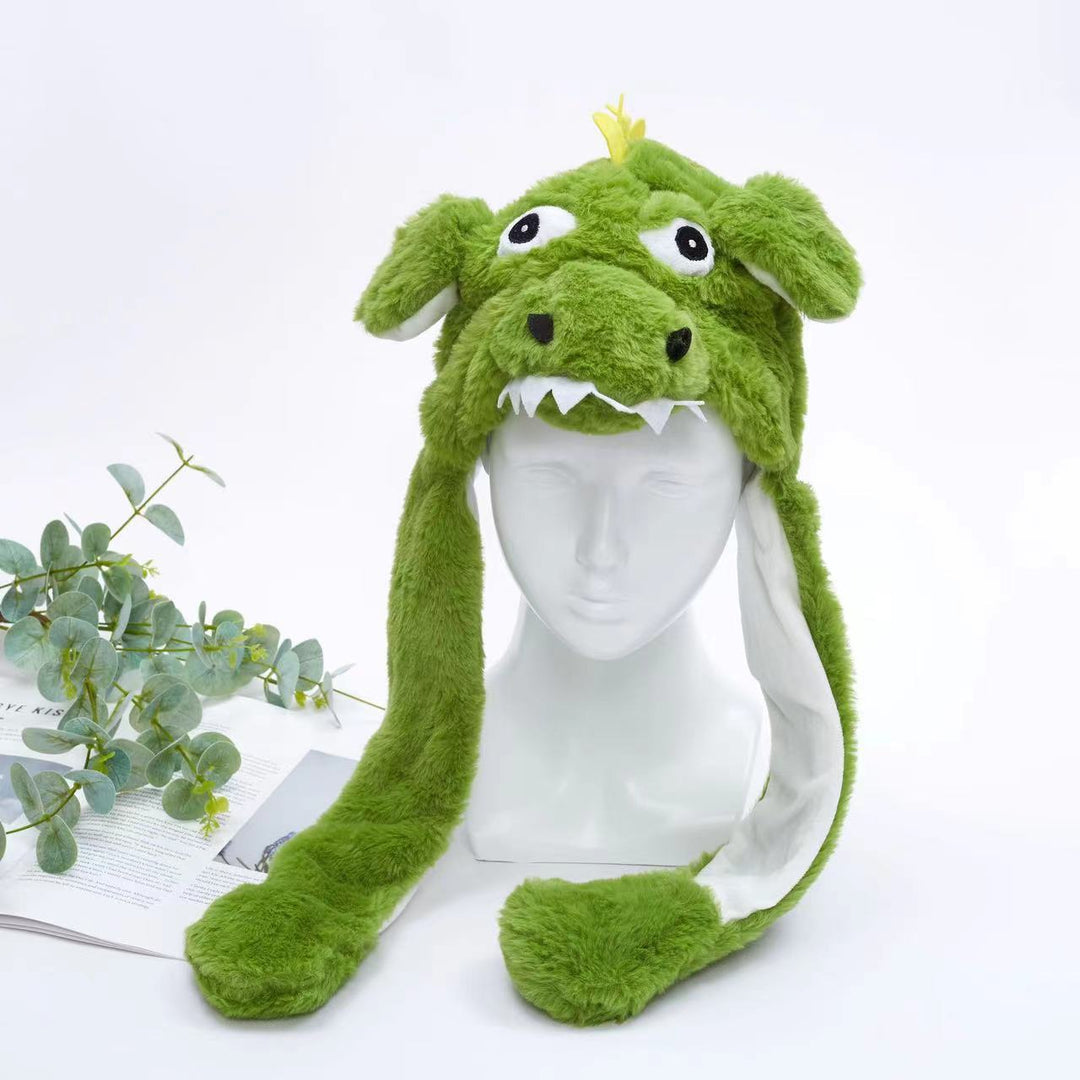 Kalsten 丨 Women's Cute Fluffy Plush Hat Movable Ears