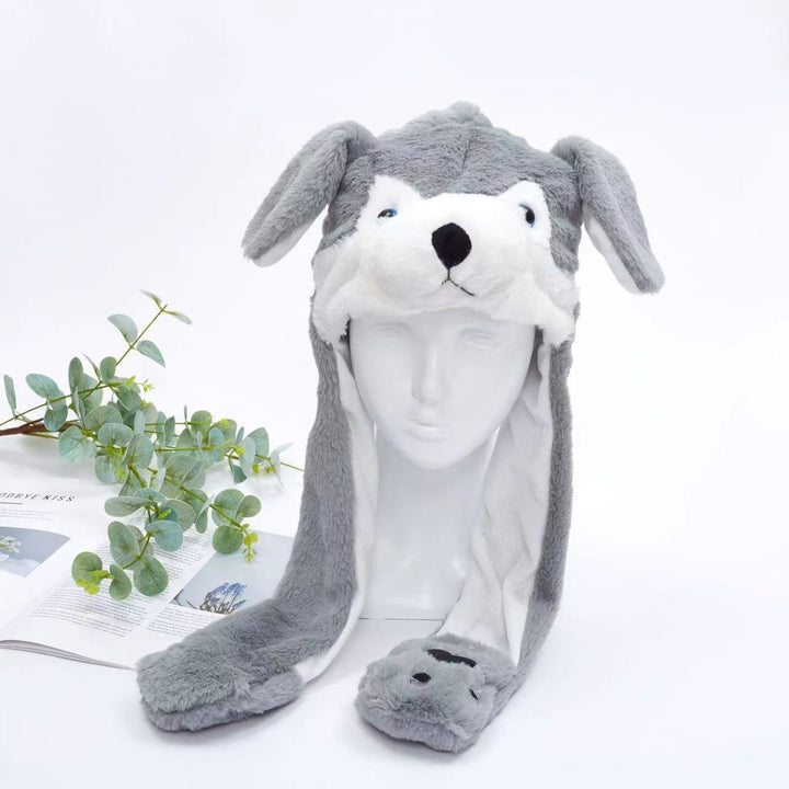 Kalsten 丨 Women's Cute Fluffy Plush Hat Movable Ears