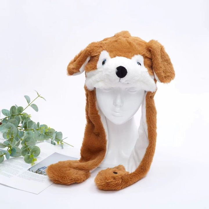 Kalsten 丨 Women's Cute Fluffy Plush Hat Movable Ears