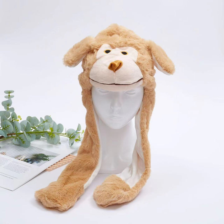 Kalsten 丨 Women's Cute Fluffy Plush Hat Movable Ears