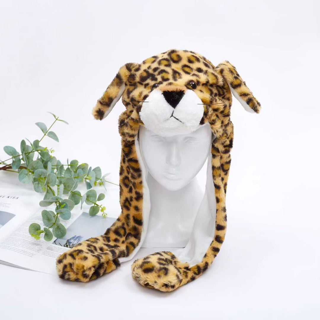 Kalsten 丨 Women's Cute Fluffy Plush Hat Movable Ears