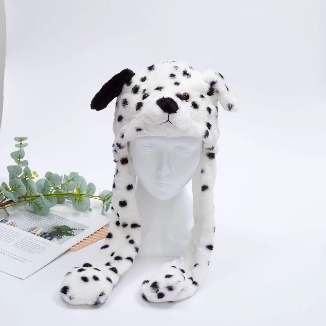 Kalsten 丨 Women's Cute Fluffy Plush Hat Movable Ears