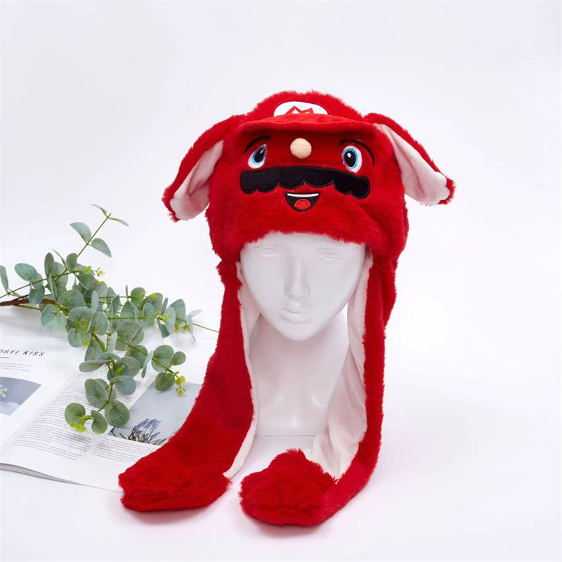 Kalsten 丨 Women's Cute Fluffy Plush Hat Movable Ears