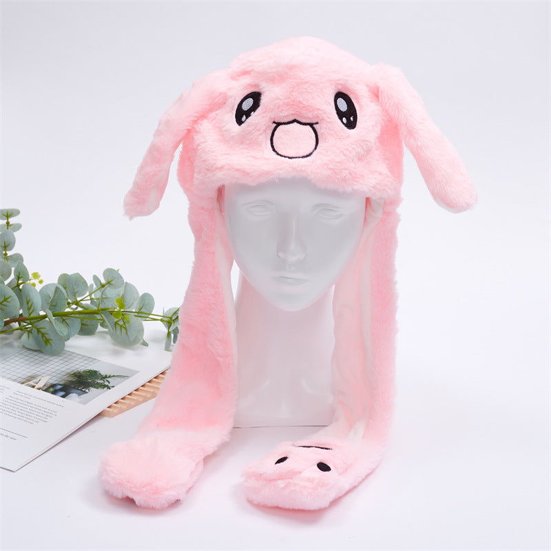 Kalsten 丨 Women's Cute Fluffy Plush Hat Movable Ears
