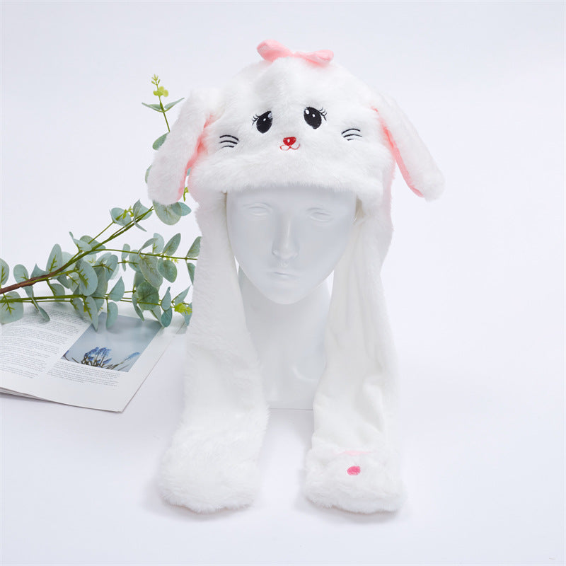 Kalsten 丨 Women's Cute Fluffy Plush Hat Movable Ears