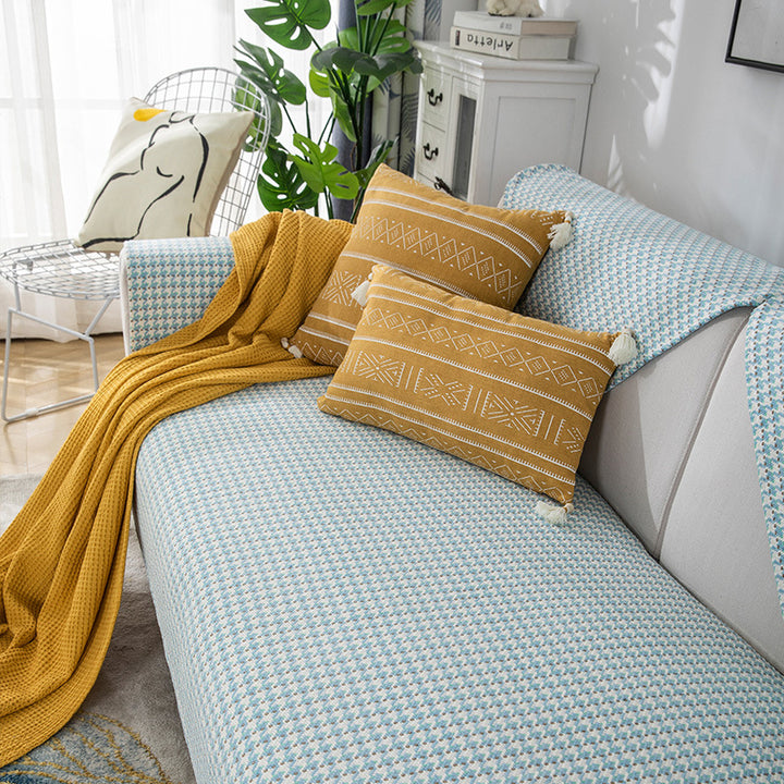 Non-slip sofa cover set with quilted seat cushion and armrest covers Kalsten