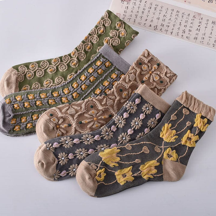 Kalsten | Women's Floral Cotton Socks (10 Pairs)