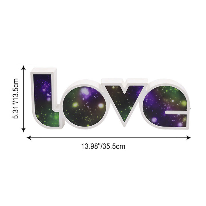 Modern Art Deco waterproof PS LOVE letters LED table lamp for the bedroom | Noxord