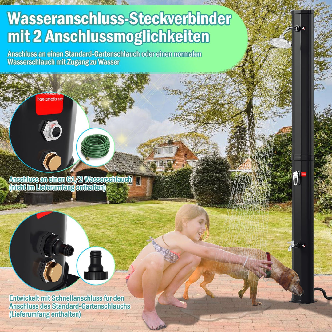 Solar shower 35L garden shower incl. protective cover | Kalsten