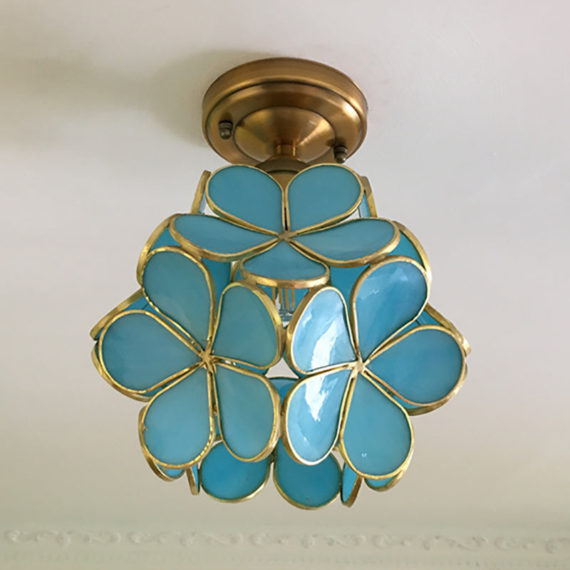 FloralGlow Retro Ceiling Light - Retro Tiffany Ceiling Light for a Enchanting Interior Kalsten