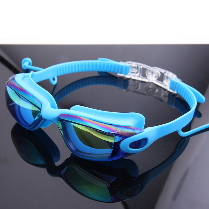 Premium Swim Goggles Set with Adjustable Headband and Protective Cap Kalsten