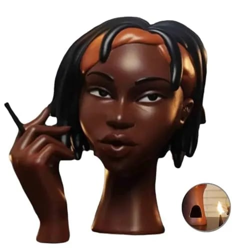 Kalsten | Incense Burner Statue | Artistic Resin Design | Backflow Smoke Effect | 7.8 in
