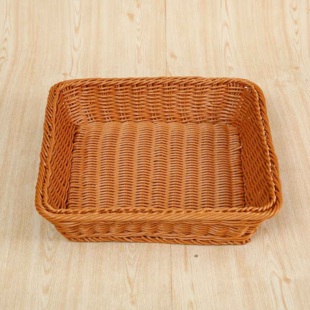 Versatile Rectangular Woven Storage Basket Kalsten