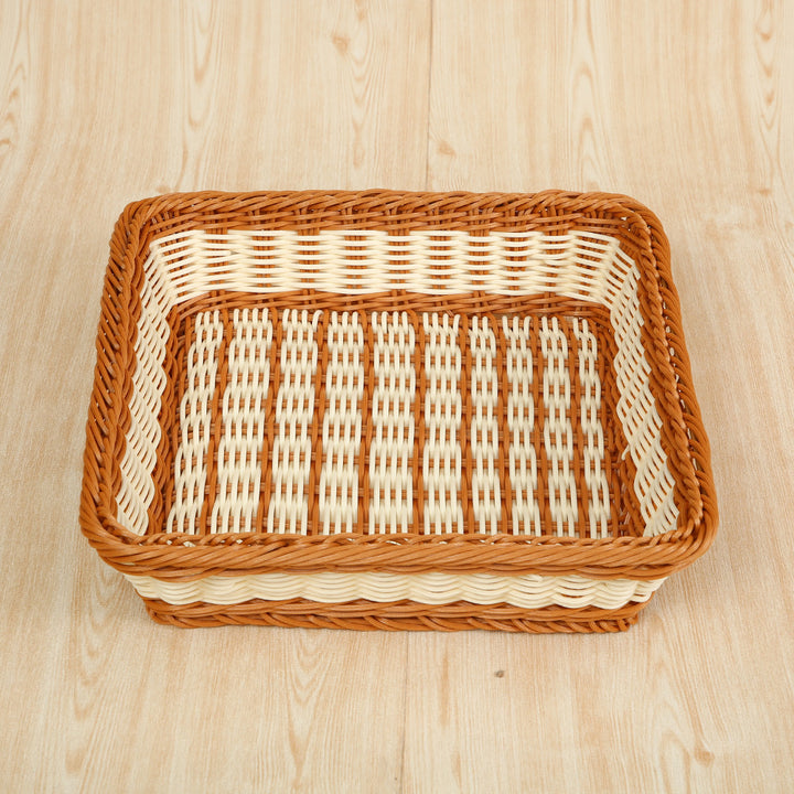 Versatile Rectangular Woven Storage Basket Kalsten