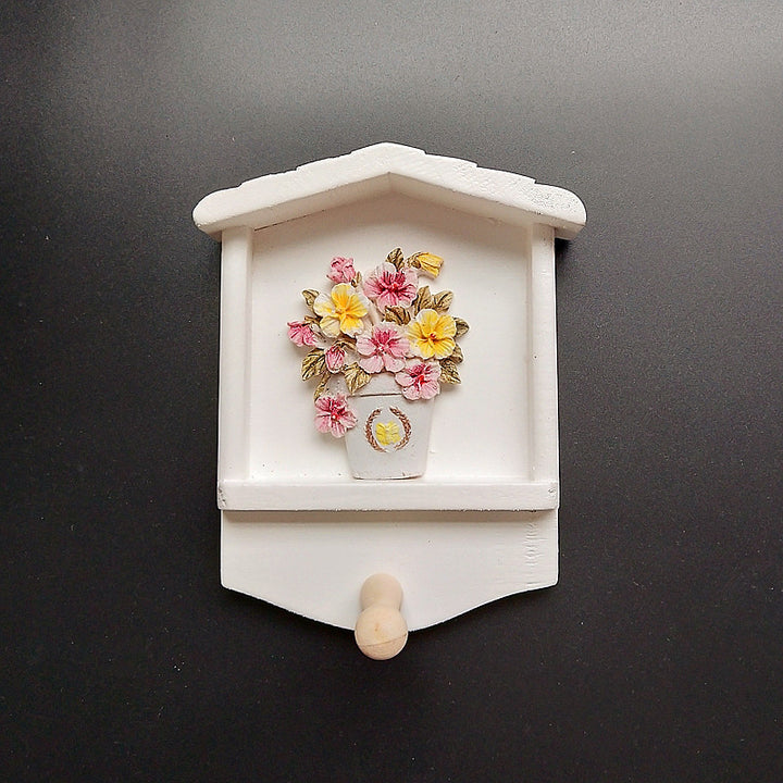 Decorative Keychain Wall Mount with Sunflower Design