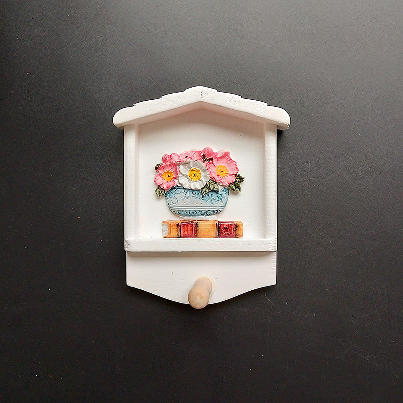 Decorative Keychain Wall Mount with Sunflower Design