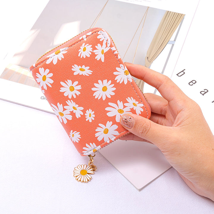 Floral Print Zipper Wallet