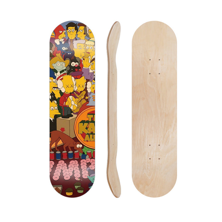 Cartoon-Inspired Skate Deck Kalsten