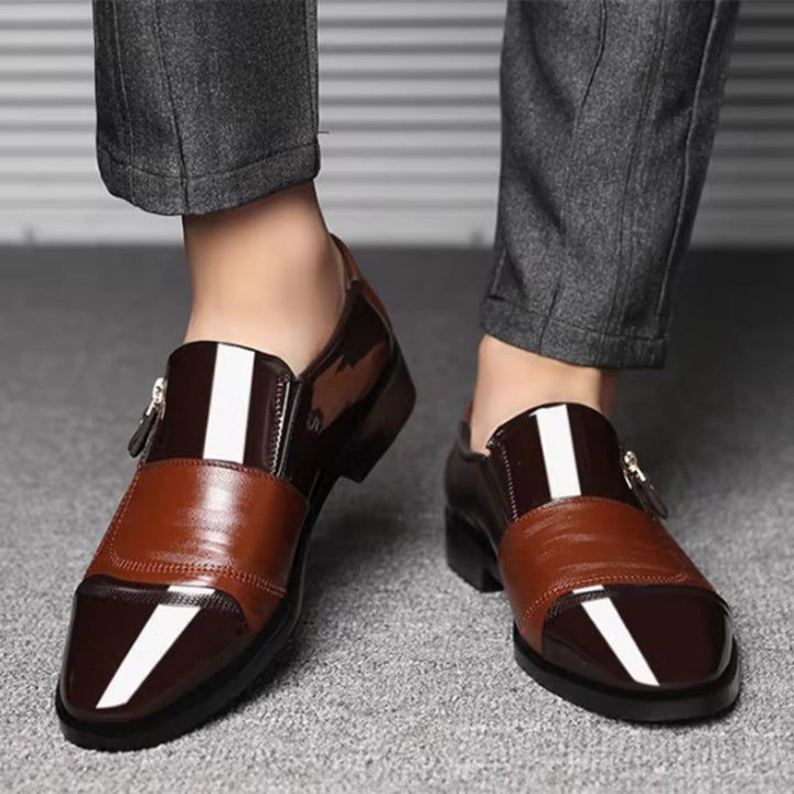 Pointed Toe Dress Shoes with Side Zip