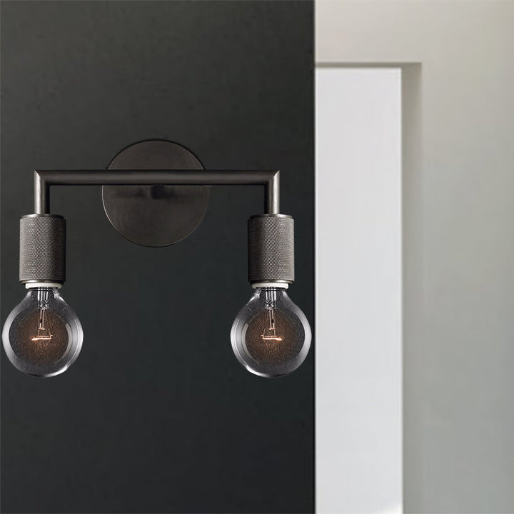 Brass Double Bulb Wall Lamp Noxord