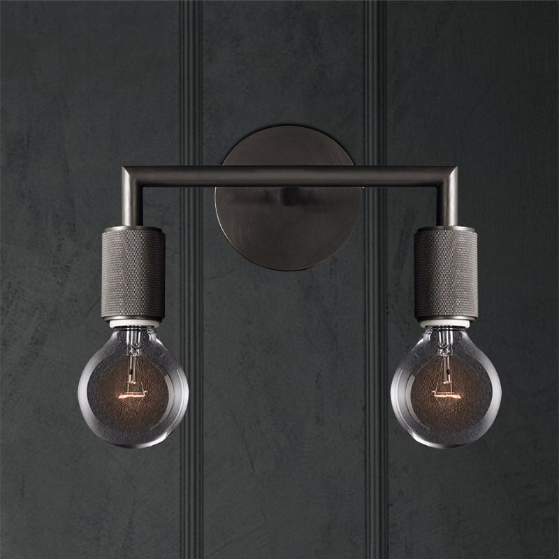 Brass Double Bulb Wall Lamp Noxord