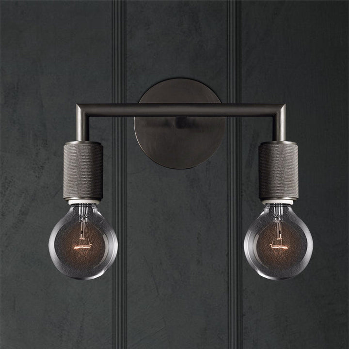 Brass Double Bulb Wall Lamp Noxord