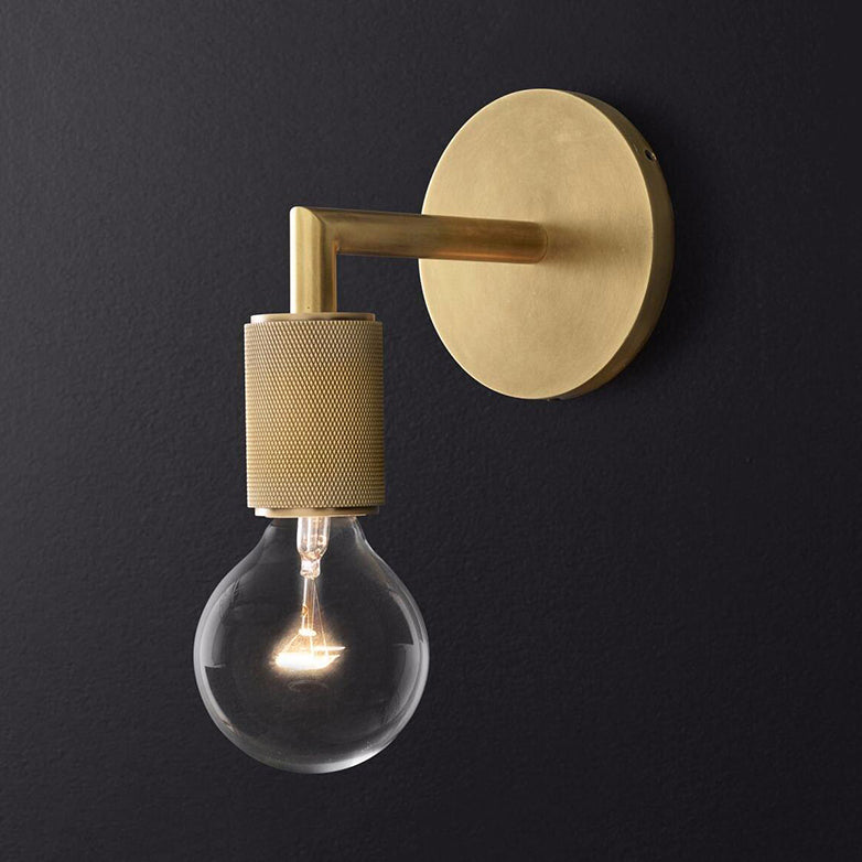 Brass Double Bulb Wall Lamp Noxord