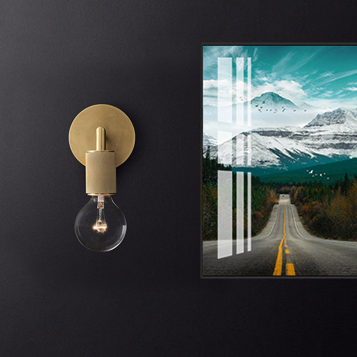 Brass Double Bulb Wall Lamp Noxord