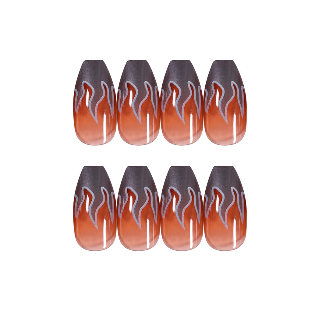 Artificial Nail Art with Fire Design Kalsten