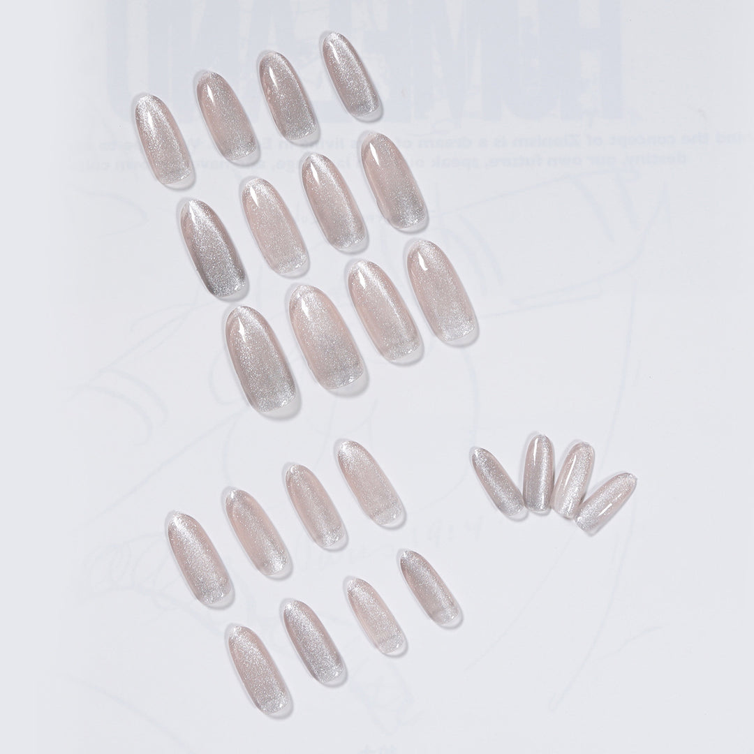 Elegant artificial nails with glitter and ombre effect Kalsten