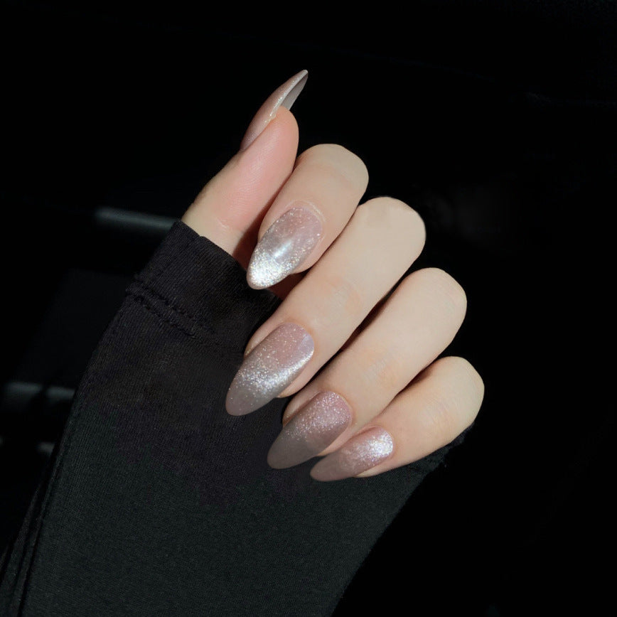 Elegant artificial nails with glitter and ombre effect Kalsten