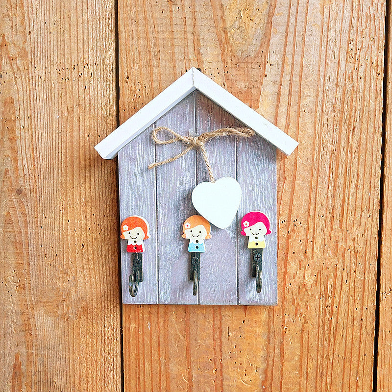 Playful Rabbits Theme Wall Hook Rack