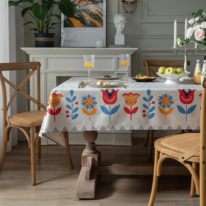 Geometric Patterned Dining Tablecloth