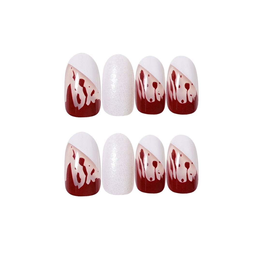 Artistic acrylic nails with elegant flower and glitter accents Kalsten