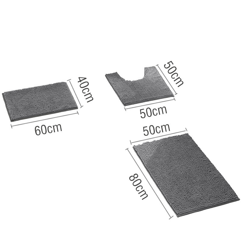 Textured Non-Slip Bathroom Mat Set Kalsten