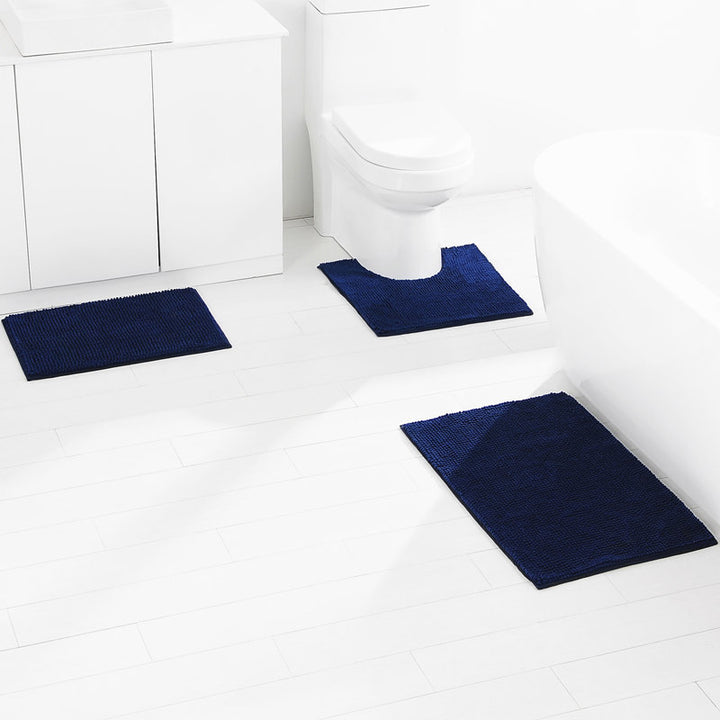 Textured Non-Slip Bathroom Mat Set Kalsten