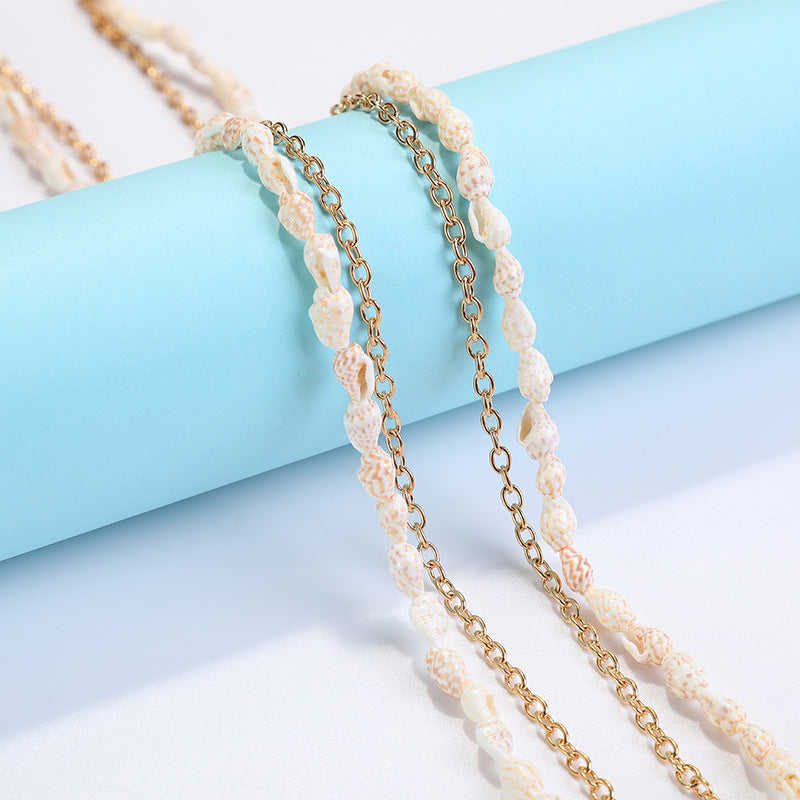 Coastal Shell-Decorated Eyewear Chain Kalsten