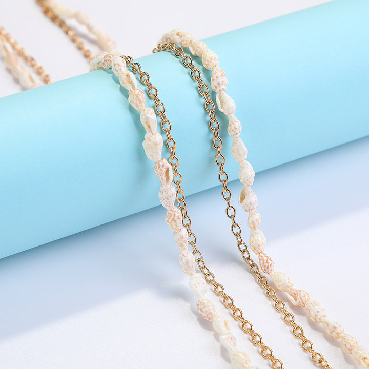 Coastal Shell-Decorated Eyewear Chain Kalsten
