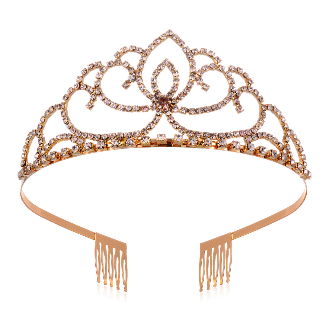 Ladies Elegant Rhinestone Tiara with Floral Design Kalsten