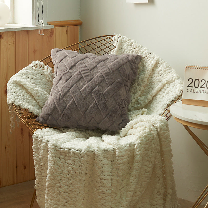 Luxurious Textured Throw Pillow