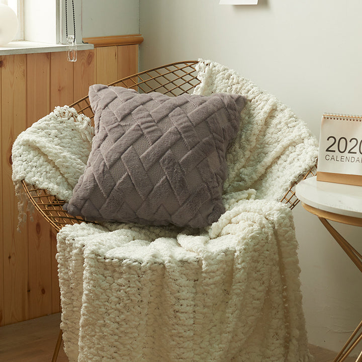 Luxurious Textured Throw Pillow