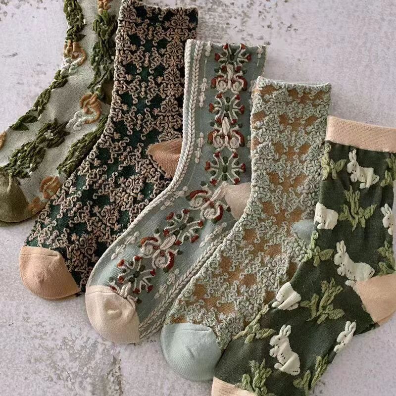 Kalsten | Women's Floral Cotton Socks (10 Pairs)