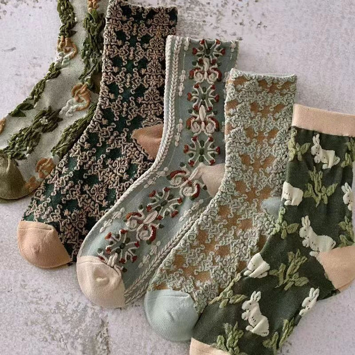 Kalsten | Women's Floral Cotton Socks (10 Pairs)