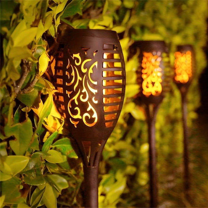 Solar Flame Effect Garden Torch Light Noxord