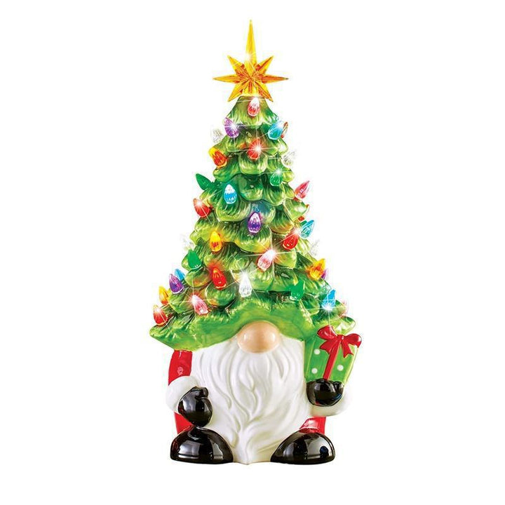 Illuminated gnome figure with LED light