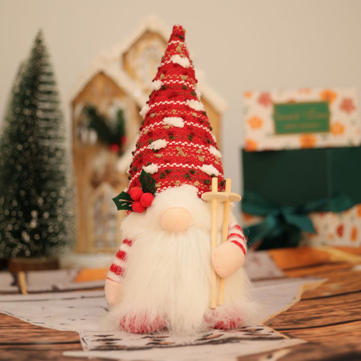 Illuminated elf figure with knitted hat